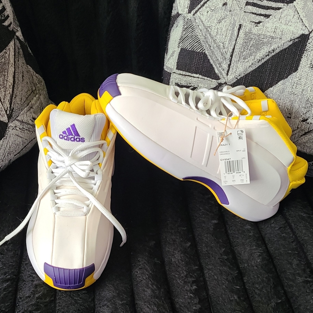 Adidas White and Yellow Sneakers
